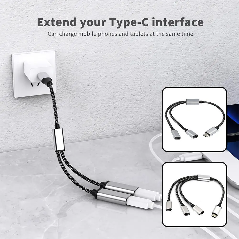 Фото Удлинители мульти-USB-концентратора, 3/2 порта, концентратор типа C, USB-сплиттер, быстрая передача данных, адаптер OTG для ПК, ноутбука Pro №3