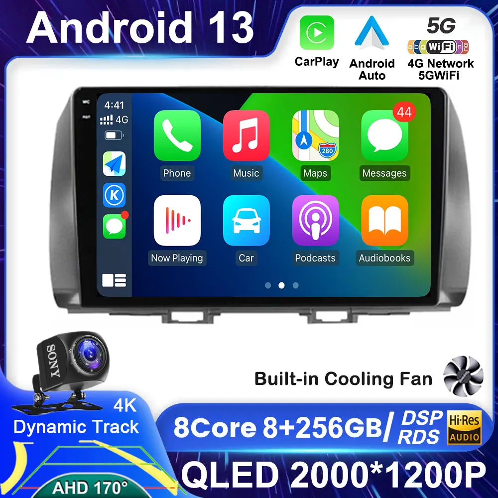 

Автомагнитола Carplay для Toyota, мультимедийный видеоплеер на Android 13 для Toyota bB 2 QNC20 2005-2016, стерео, GPS, 2 din, dvd