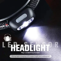 led sensor headlight super bright headlamp work light strap led light for camping running hiking fishing edf