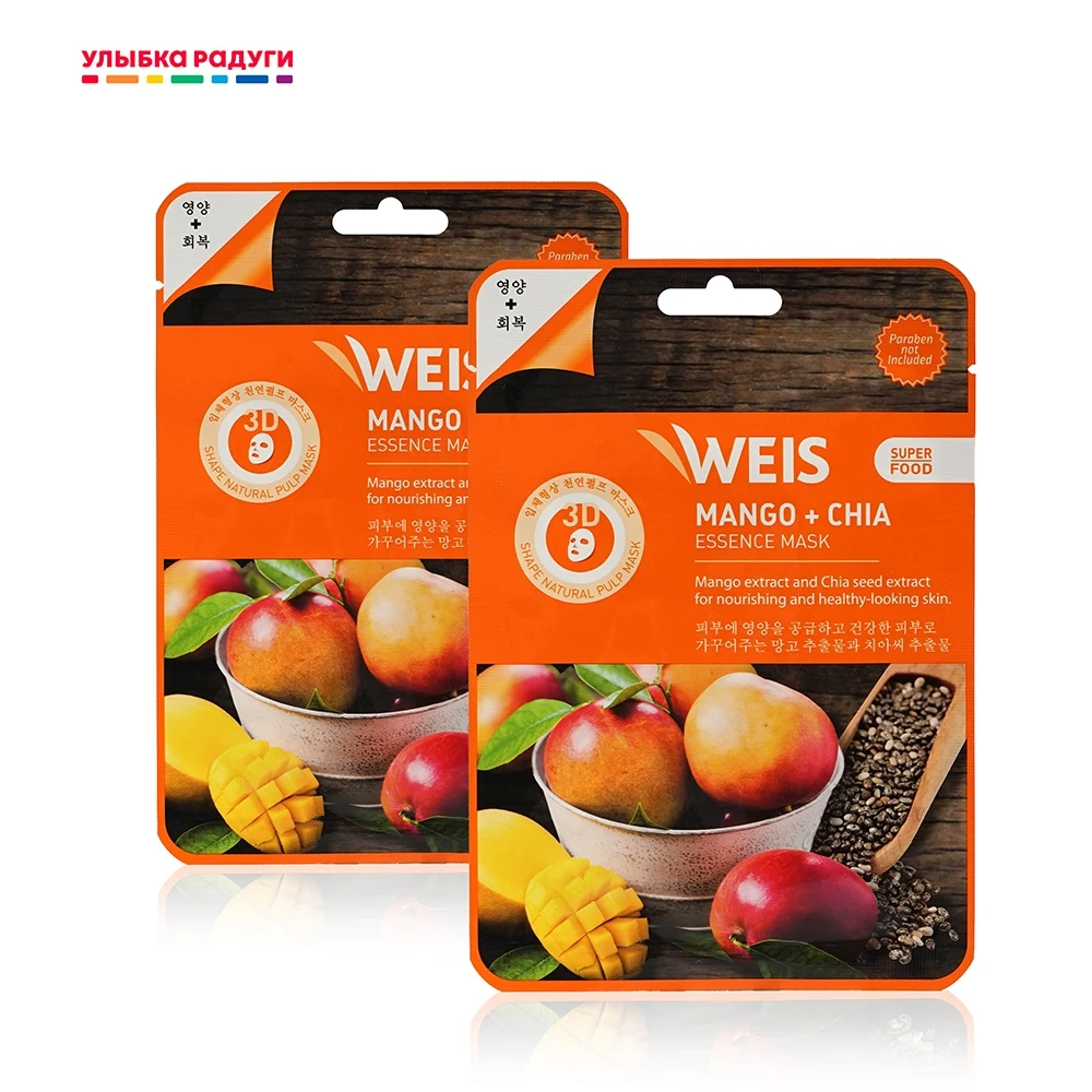 Маска для лица WEIS с манго и семенами чиа 23 г | Красота здоровье