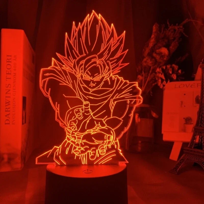 3D лампа в стиле аниме Goku Vegeta Dragon Ball Z Super Saiyan
