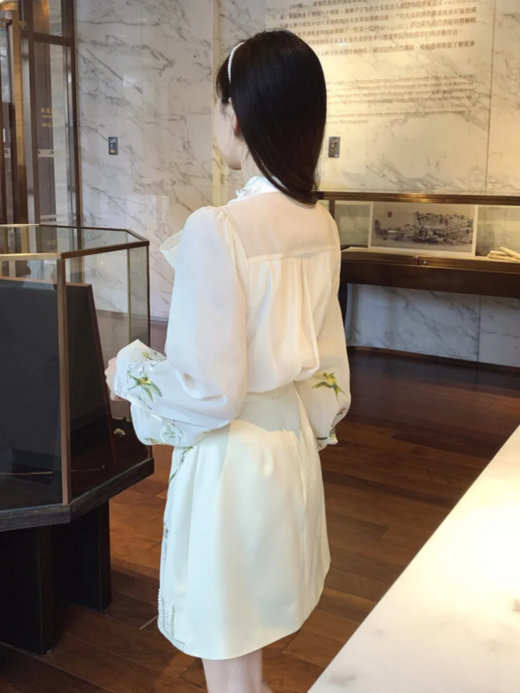 TDVICTORY Рубашка + Юбка из хлопка женский комплект