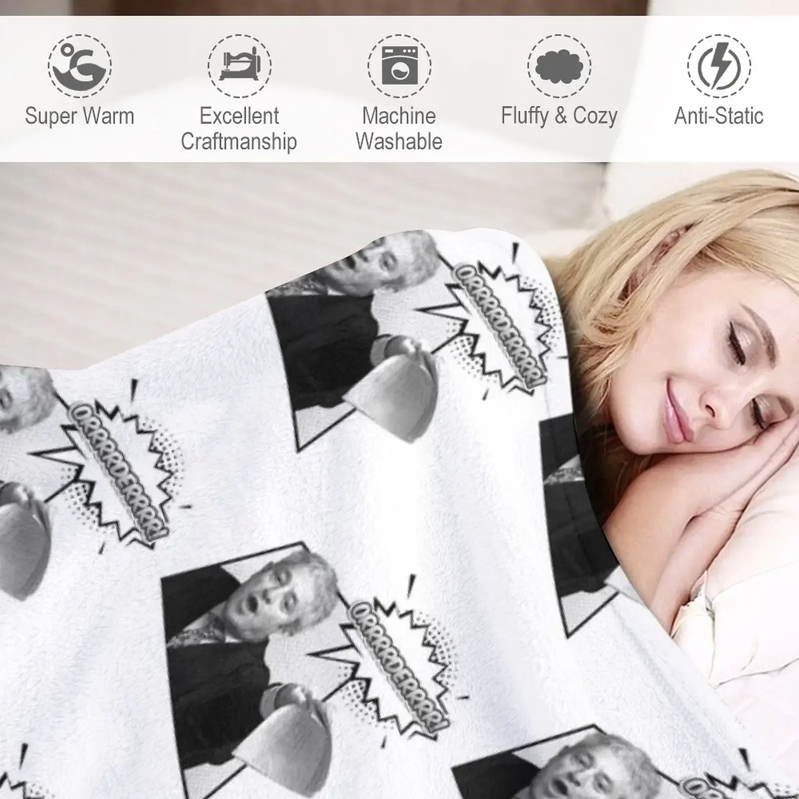 Брекмент | John Bercow Ordeeer!-Черно-белое одеяло Фланелевые пляжные рождественские