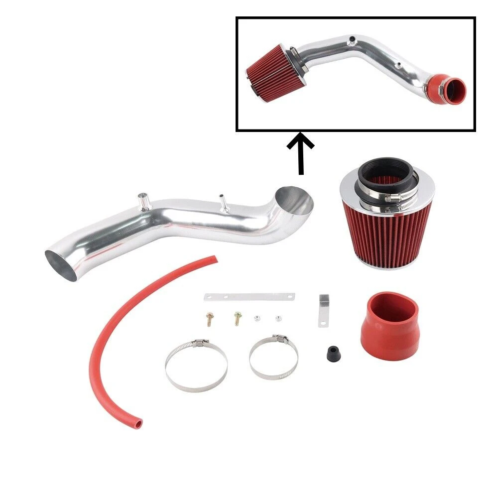 3-дюймовый красный короткий индукционный комплект воздухозаборника + фильтр для