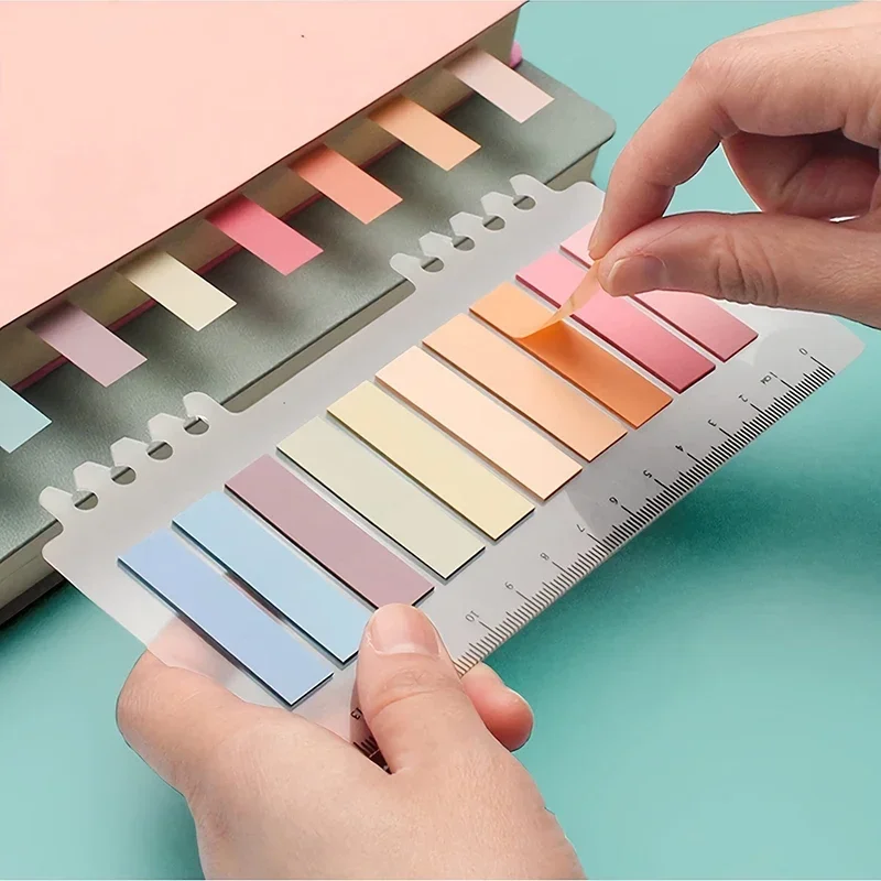 Набор клейких заметок с линейкой 200 листов