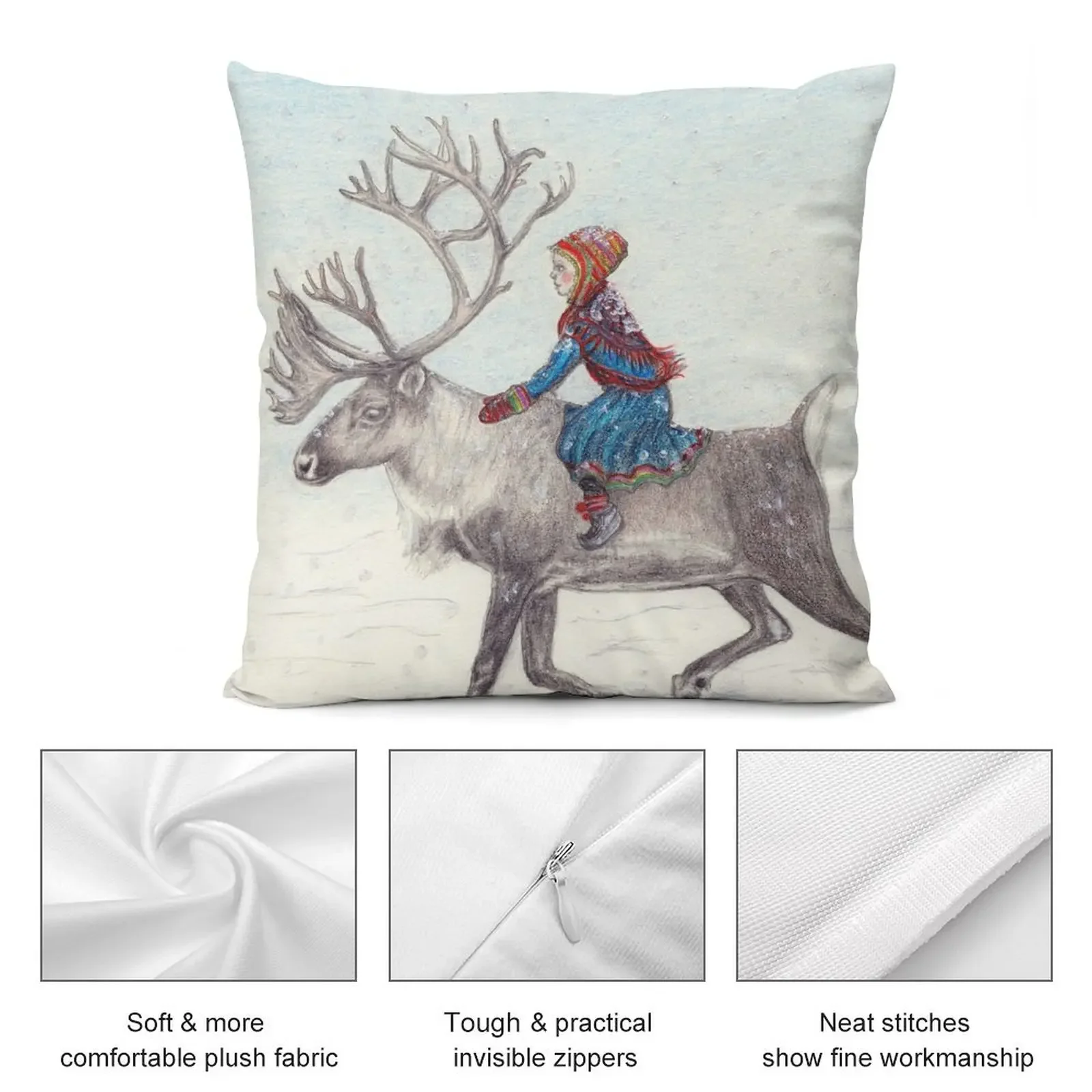 Подушка Lapland Yule рождественская подушка наволочка для дивана наволочки подушек