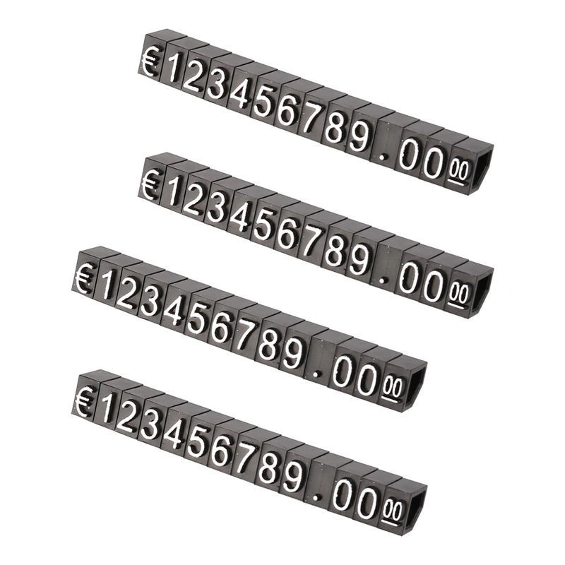 

JFBL Hot 150Sets Plastic Cubes Price Display Tags Adjustable Number Stand Frame Label Shop