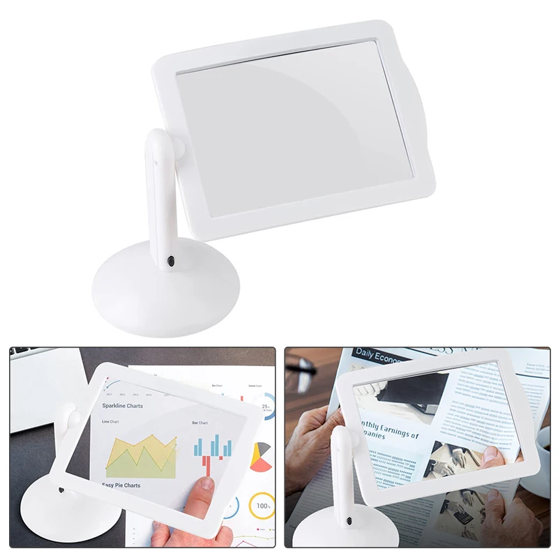

LED Eye Magnifying Glass Glasses Magnifier with Illumination Rotation Rotary Reading Brighter Viewer Desktop Large Screen Read