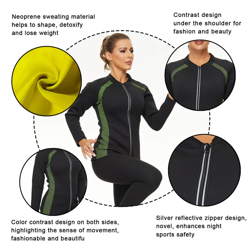 LANFEI Womens Neoprene Sauna Slimming Shirt Long Sleeve Sweat Thermal Body Shapers Weight Loss Workout Waist Trainer Tank Tops