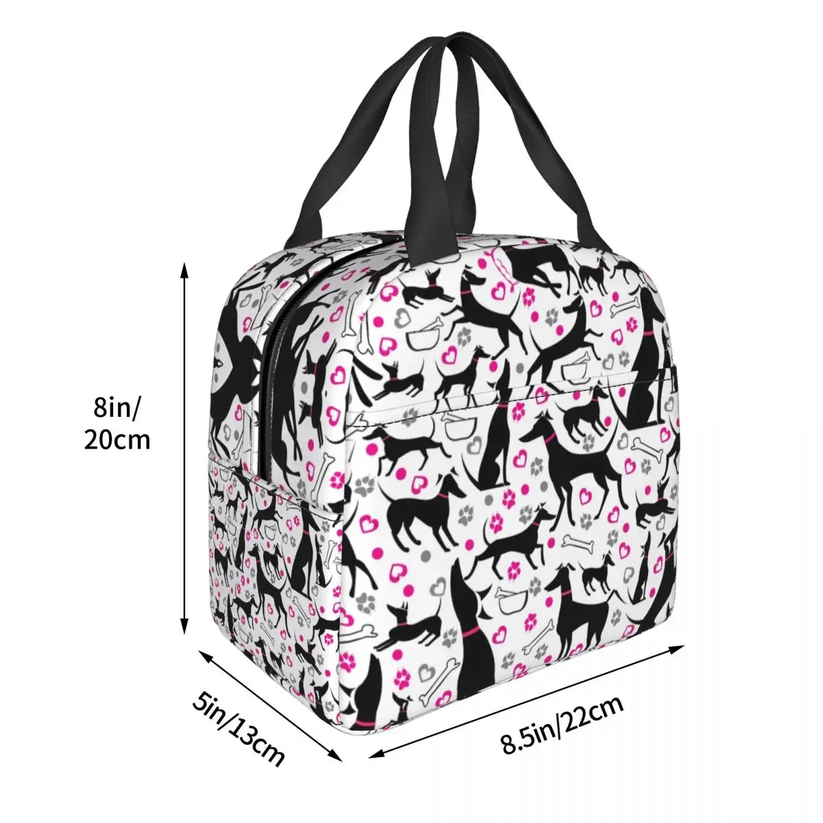 ia izolowane torby na drugie śniadanie dla kobiet szczelne whippet Hound Dog Cooler termiczne pudełko praca w biurze szkoła