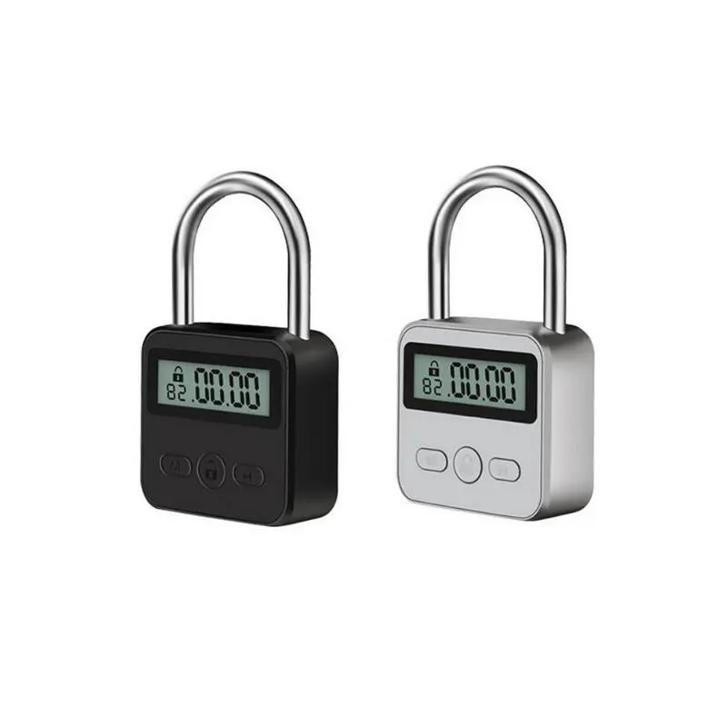 

Smart Lock Metal Timing Lock Electronic Lock Timer Padlock Luggage Padlock Rechargeable Keyless Door Lock Digital Lock