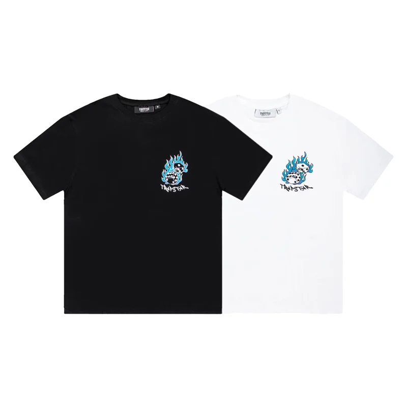 

2023ss Trapstar Men Women 1:1 Short Sleeve T-shirt Men's and Women's Couple Casual Streetwear