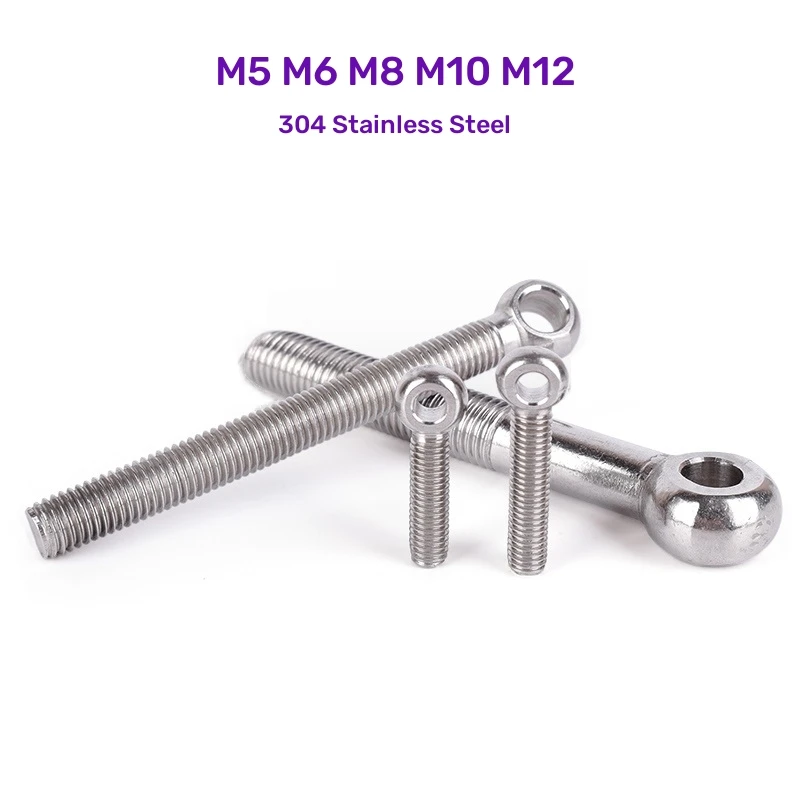 

1-2 шт. M5 M6 M8 M10 M12 304 метрическое кольцо из нержавеющей стали, звеньевой болт, скользящее отверстие, винт-гвоздик, шарнирный анкерный болт, крепежный болт