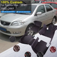 car mats for toyota vios limo xp40 20022007 auto carpet rugs luxury leather mat waterproof floor pad full set car accessories