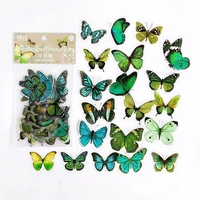 butterfly natural clump hand account sticker pack ins high value girl heart waterproof decorative stickers