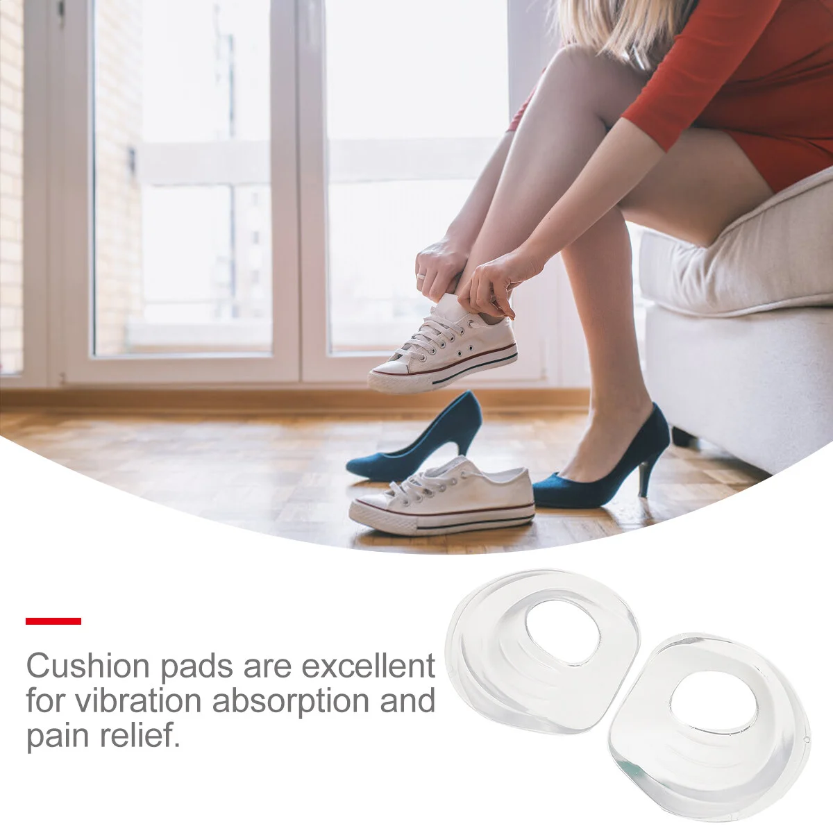 

2 Pairs Orthopedic Insoles Silicone Corrective Heel Pads for Women and Men