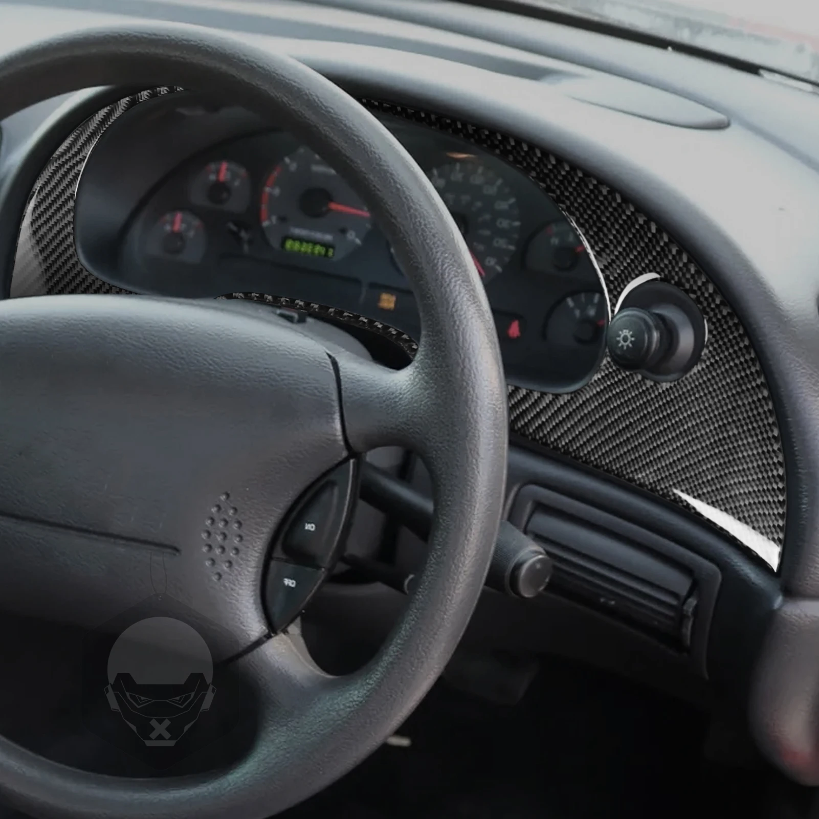 Для Ford Mustang 2001 2002 2003 2004 Refit панель приборной панели из углеродного волокна под