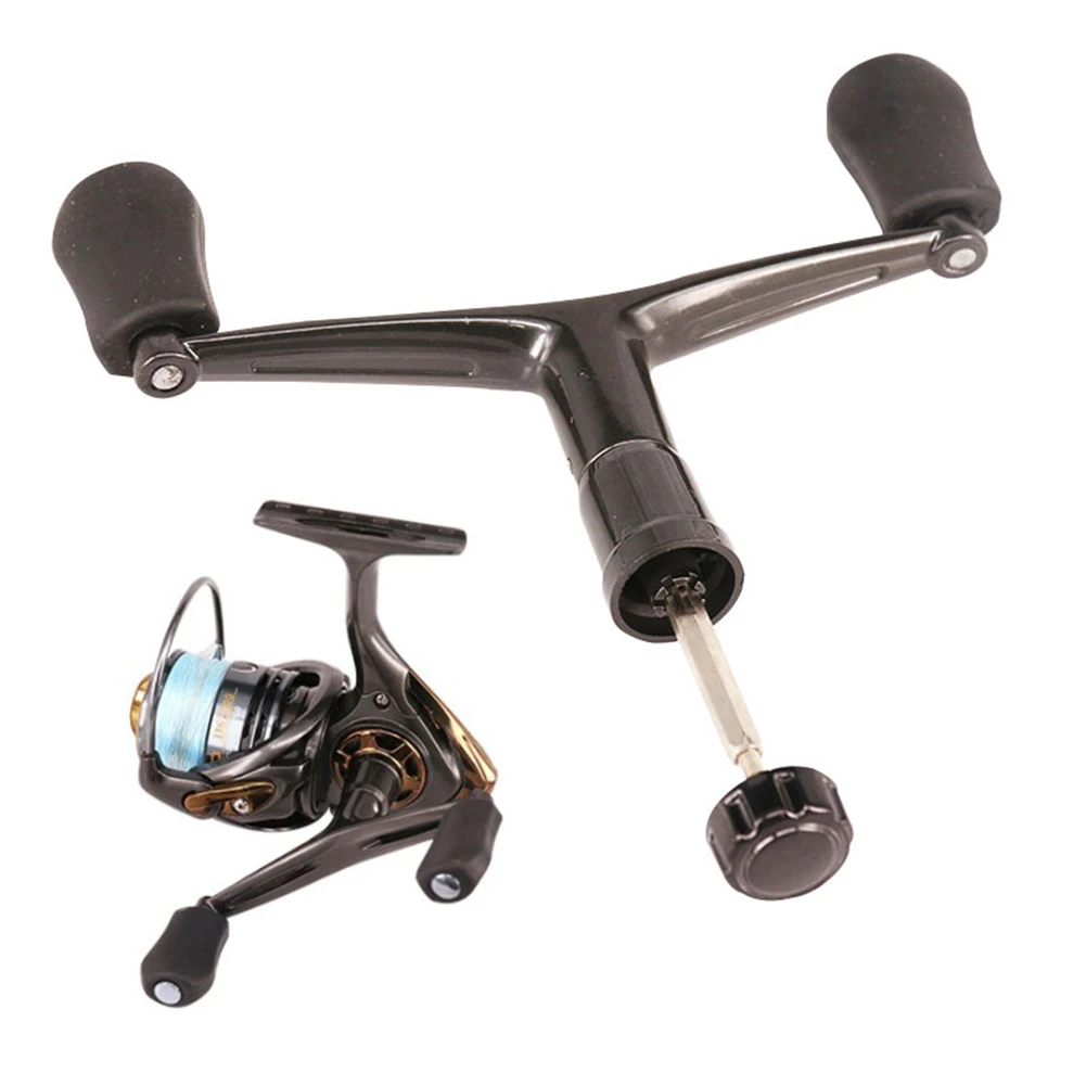 

Fishing Reel Handle Double Paddle Handle Keep Balance For Spinning Reels Metal Rock Extended Rocker Arm Tool Better Control