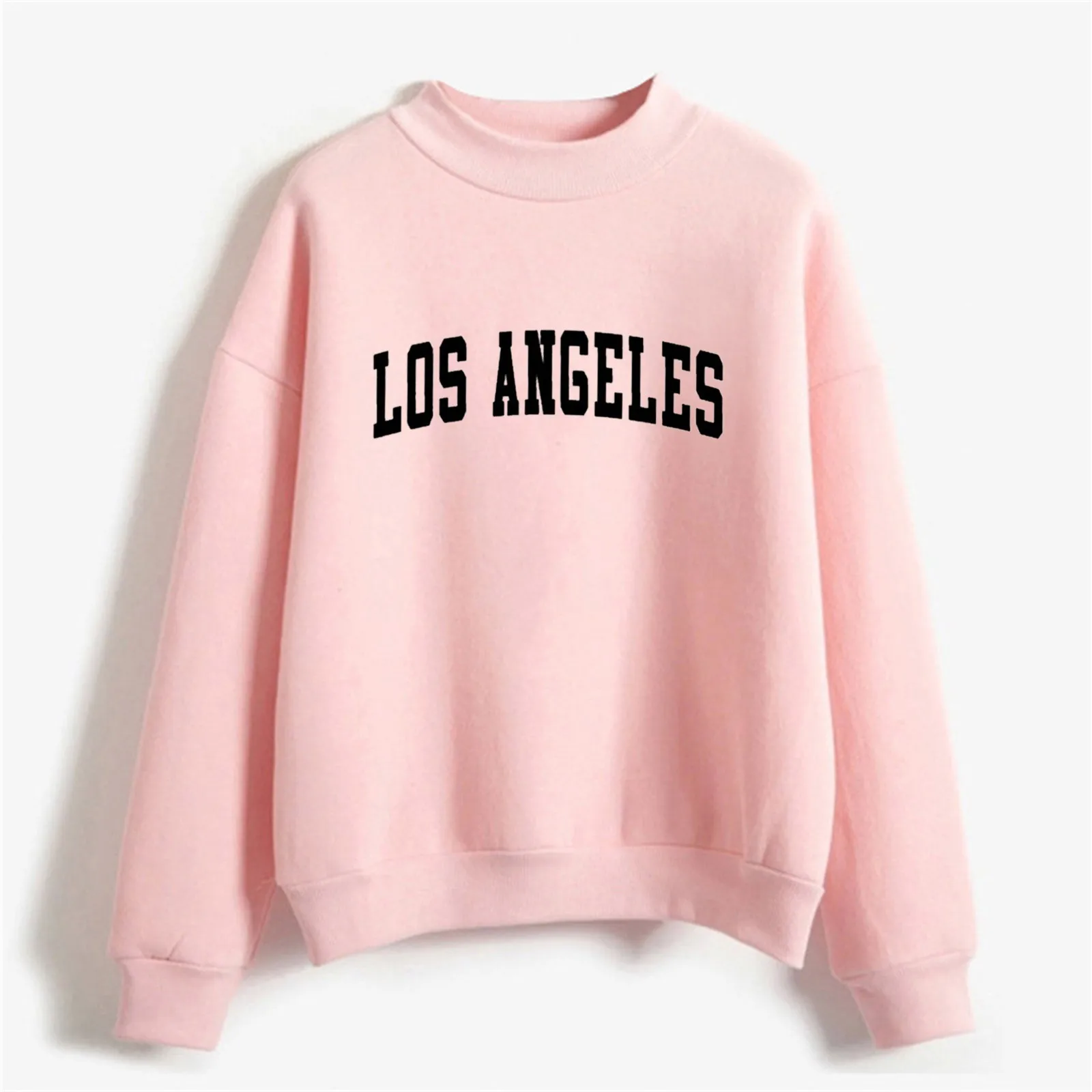 

Autumn Winter O Neck Solid Color Prints Long Sleeve Pullover Sweatshirt Colla Top Hot Sweatshirt for Women