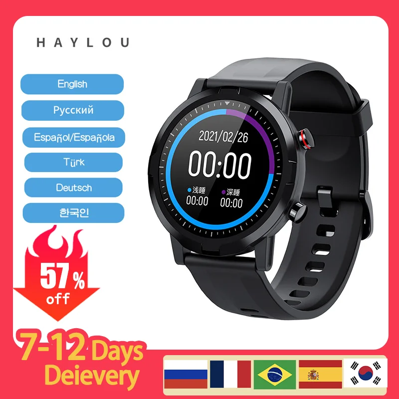 

Haylou Rt LS05S Smart Watch Men 1.28inch Waterproof Sport Fitness Heart Rate Blood Oxygen Smartwatch Man For Xiaomi Huawei