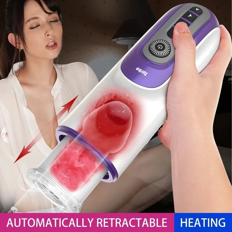 Leten Automatic Piston Retractable Heating Male Masturbator Thrusting Vibrator Realistic Vagina Real Pussy Sex Moaning Machine