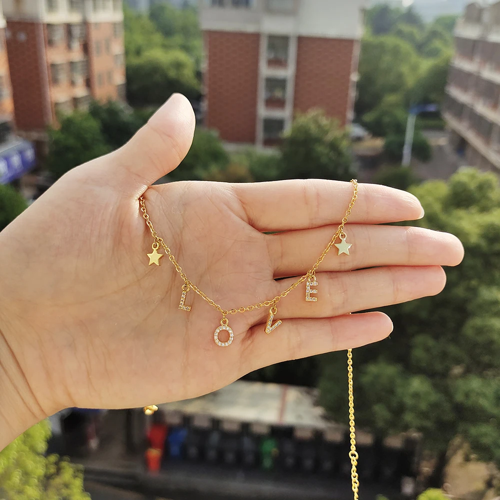 Ожерелье с бриллиантами на заказ 2022 ожерелье кристаллами и буквами