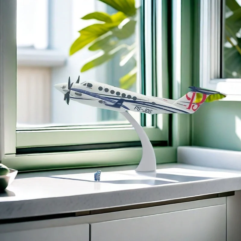 Масштаб 1/75 KingAir350i бизнес-Джет Миниатюрный литой АБС-пластик Инженерная модель