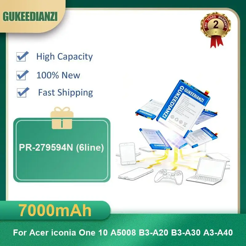 Фото Аккумулятор для Acer Iconia One 10 A5008 B3-A20 B3-A30 A3-A40 7 B1-730 B1-730HD A1402 Talk S A1-734 B1-733 Tablet 3-wire Tab A1-830 №3