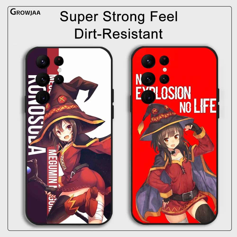 K-KonoSuba M-Megumin Чехол для телефона в стиле аниме Samsung Galaxy S24 Ultra S22 S23 S21 S20 5G Защитный