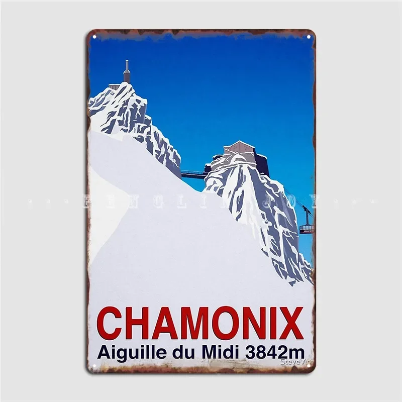 Металлический знак Chamonix Настенный декор дизайн для паба фотопостер