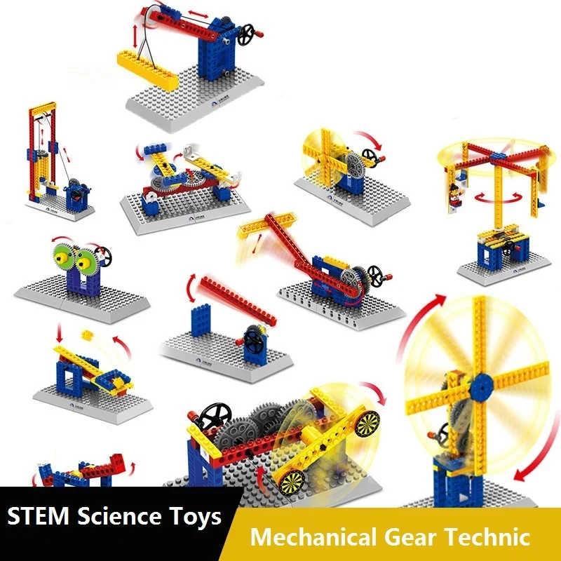 

3 In 1 Power Principle Construction Machinery DIY Micro Building Blocks Children Popular Science Assembling Toys