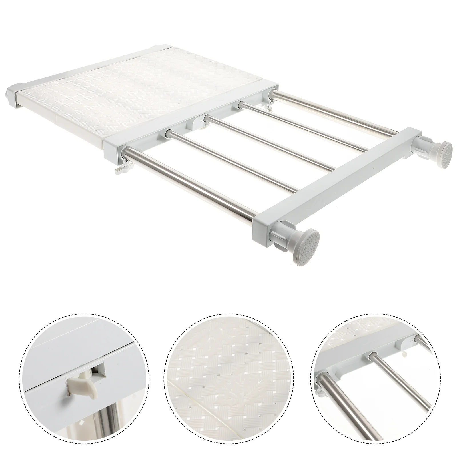 

Shelf Closet Tension Rod Expandable Adjustable Wardrobe Shelves Rack Storage Organizer Separatordivider Dividers Cabinet