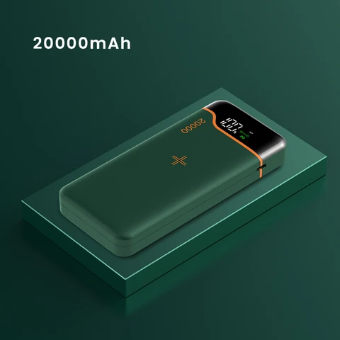 Qi Беспроводное зарядное устройство Power Bank 20000 мАч 22,5 Вт Быстрая зарядка аккумулятора Powerbank для iPhone 15 Xiaomi Samsung Внешний аккумулятор