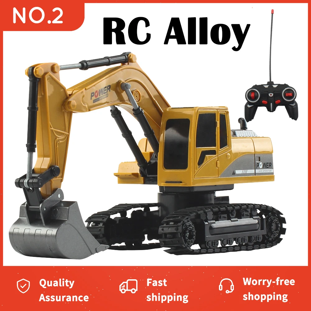 

1:24 Big Rc Truck Excavator Bulldozer Tractor Model Engineering Car 6Ch 2.4G Radio Controlled Car Toys for Boys Kids Gifts