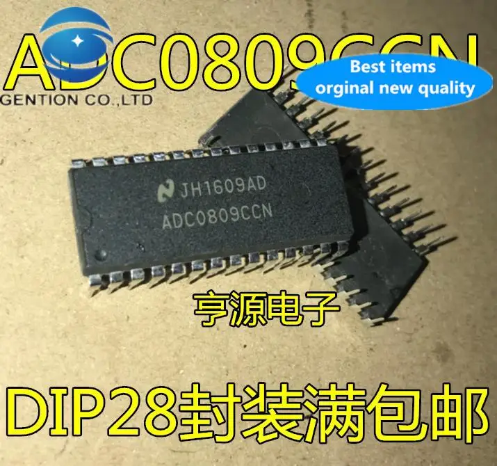 

10pcs 100% orginal new in stock ADC0809 ADC0809CCN 8-bit analog-to-digital A/D converter chip in-line DIP28