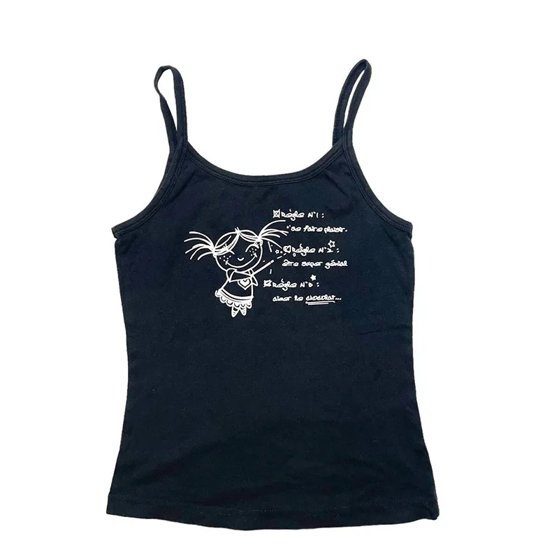 

y2k clothes women Top punk Aesthetics Trash Women Slim Vintage Short Sleeve Goth Harajuku Goth sling Fairy star Streetwear emo