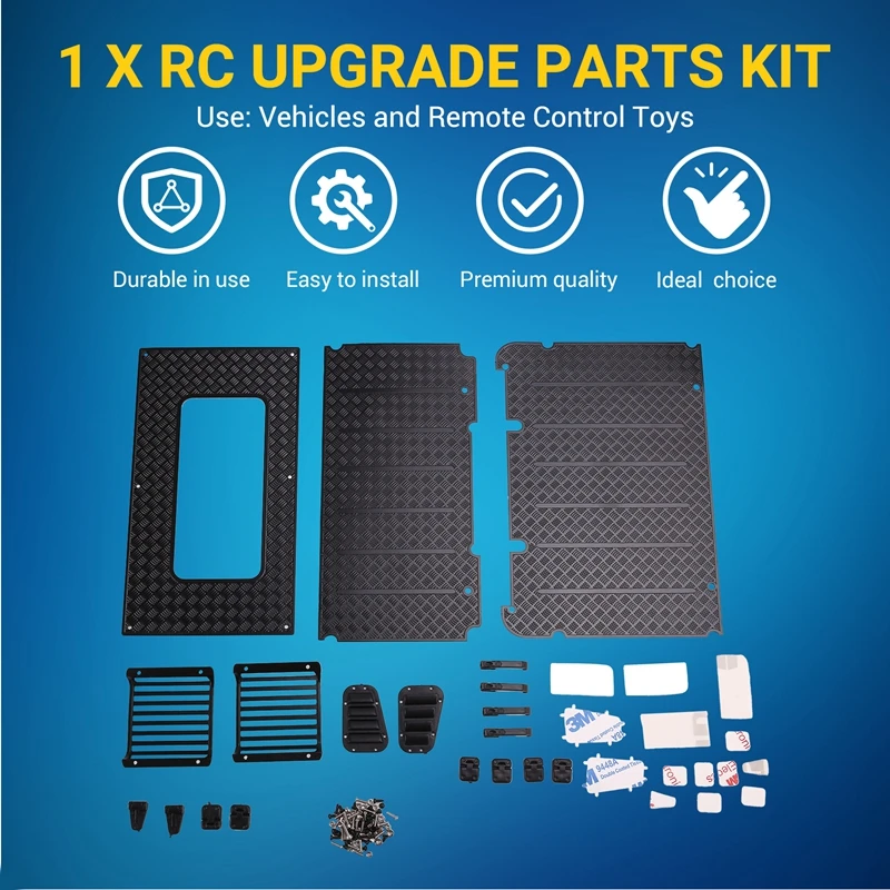 9 Decorative Parts For Trx4 -Landrover Metal Headlight Fence/Door Handle/Door Hinge/Reflector