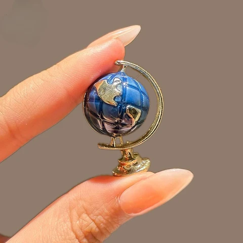 Металлические броши "Земля"