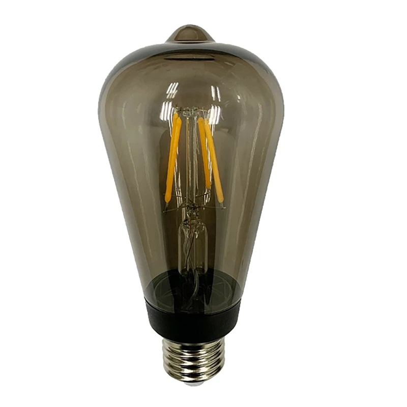 

4 шт. ST64 светодиодный ные Сменные лампы E27 винтовое основание противоударные светодиодные шаровидные лампы винтажная лампа 2700K теплый белый ...