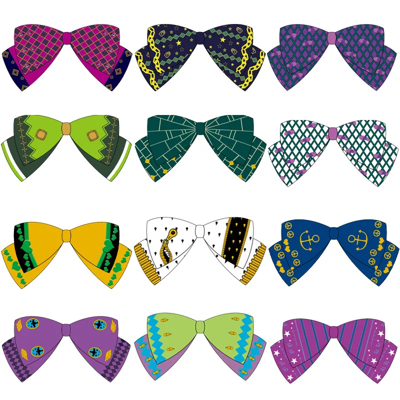 

Anime JoJo's Bizarre Adventure Stone Ocean Jolyne Cujoh Hermes Costello Cosplay Bow Headwear Spring Clip Duckbill Clip Hair Ring
