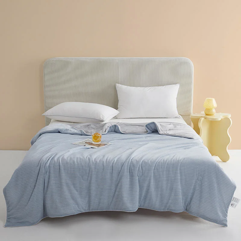 

Летнее тонкое одеяло в полоску, моющееся Хлопковое одеяло с кондиционированием воздуха, мягкое одеяло для детей и взрослых