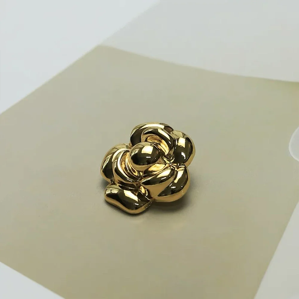 Элегантные металлические пуговицы в стиле камелии аксессуары для шитья