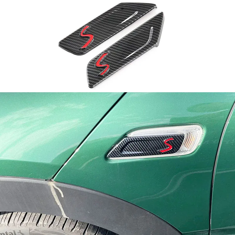 

For Mini Clubman F54 2022 ABS Chrome Side lamp Vent Cover Car Styling Accessories