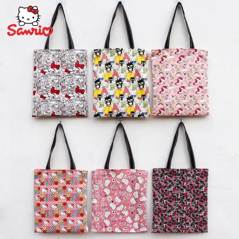 

Kawaii Sanrio Katie Cat Snoopy Canvas Cartoon Cute Handbag One Shoulder Bag Environmental Shopping Bag Student Make-Up Bag