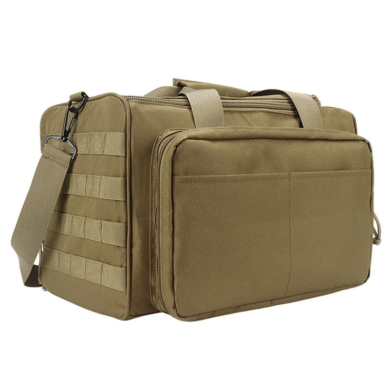 Tactical Range Bag Molle System 600D Waterproof Shooting Pistol Case Pack Hunting Accessories Tools Sling Bag