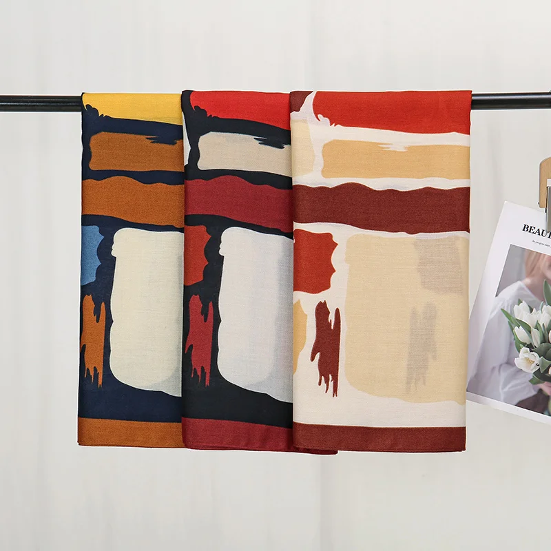 Женский Длинный головной платок с имитацией шерсти