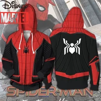 disney marvel avengers spiderman cosplay 3d digital print sweatshirt zipper cardigan european and american mens top