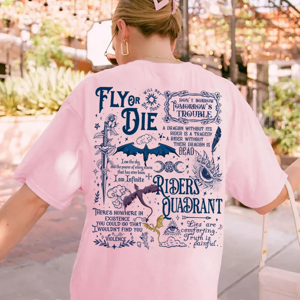 Футболка Basgiath War College с четвертым крылом подарки для влюбленных книг женские