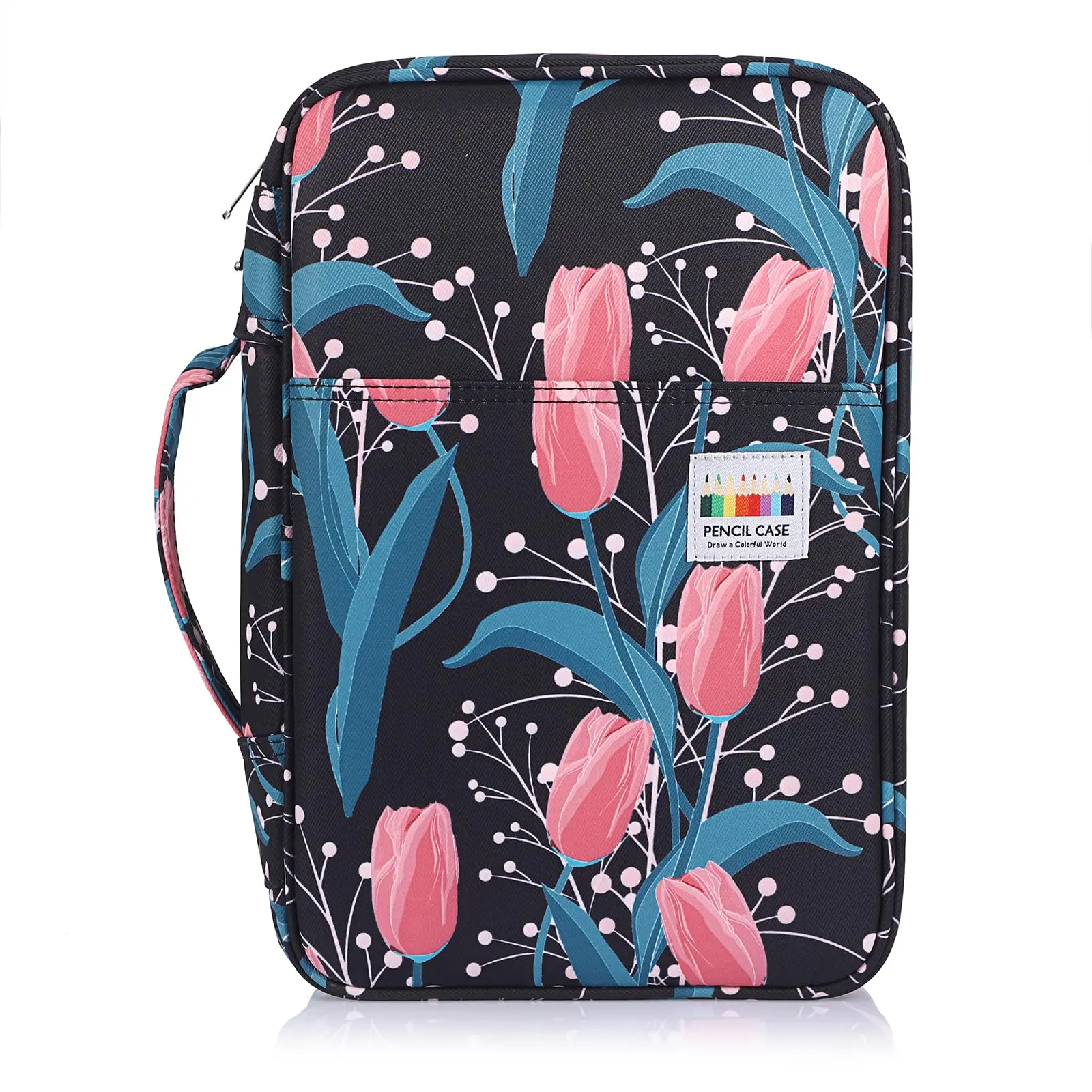 Case Large Capacity Big Size Pencil Box Gel Pen Organizer Pen Holder Multilayer Multi-compartment Handy Pouch