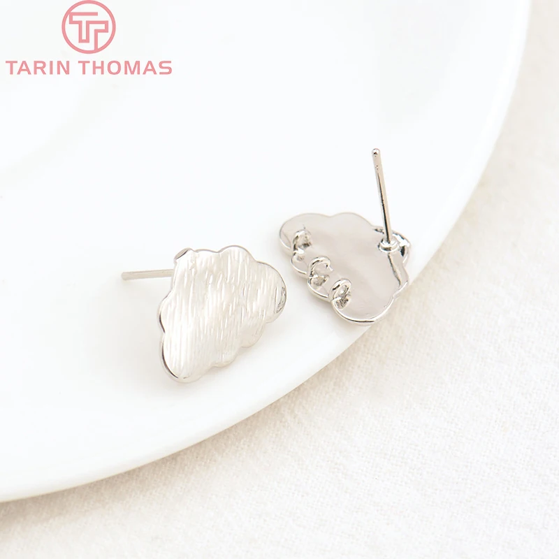 6 шт. латунные серьги-гвоздики с отверстиями 24 к | Украшения и аксессуары